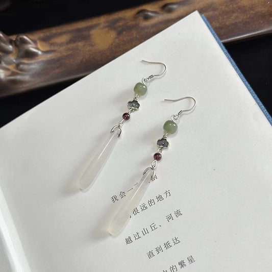 Chinese ethnic style Song Dynasty tassel earrings Chinese style ancient style earrings cool earrings for women