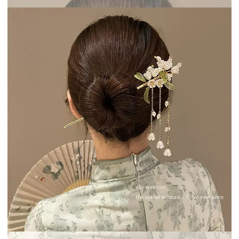 Chinese ancient style hairpin lantern hairpin high-end hairpin Hanfu Chinese style shaking head ornaments for women