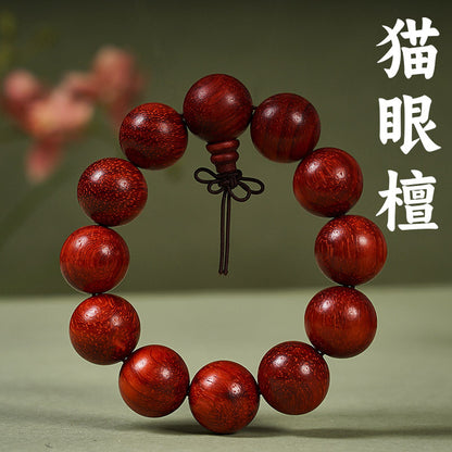 Chinese style natural sandalwood bracelets 20mm*12 pieces men's and women's accessories