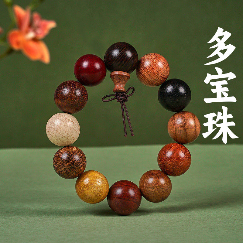 Chinese style natural sandalwood bracelets 20mm*12 pieces men's and women's accessories