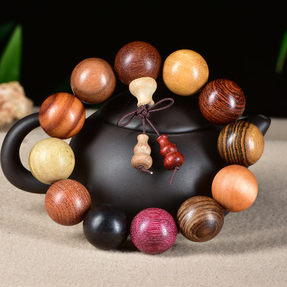 Chinese style natural sandalwood bracelets 20mm*12 pieces men's and women's accessories