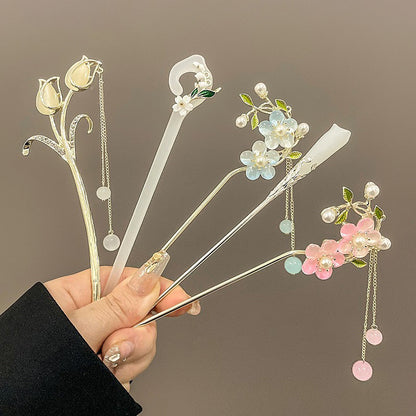 Chinese ancient style hairpin lantern hairpin high-end hairpin Hanfu Chinese style shaking head ornaments for women