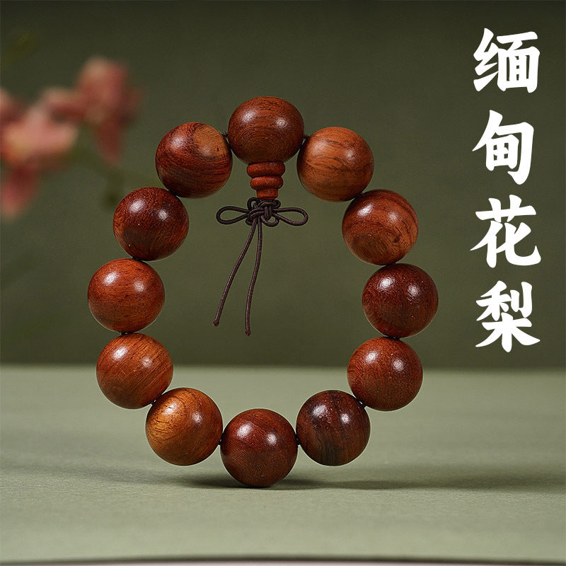 Chinese style natural sandalwood bracelets 20mm*12 pieces men's and women's accessories