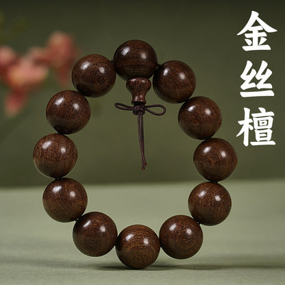 Chinese style natural sandalwood bracelets 20mm*12 pieces men's and women's accessories
