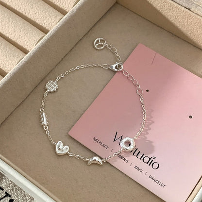 Chinese style natural irregular pearl s925 sterling silver bracelet female beaded silver bracelet
